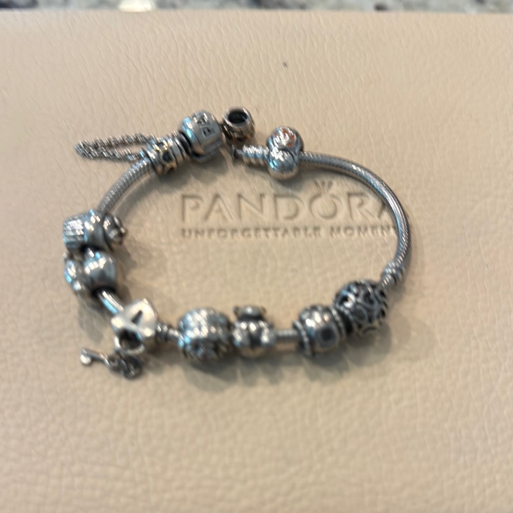 Pandora Silver Charm Bracelet with Elegant Design